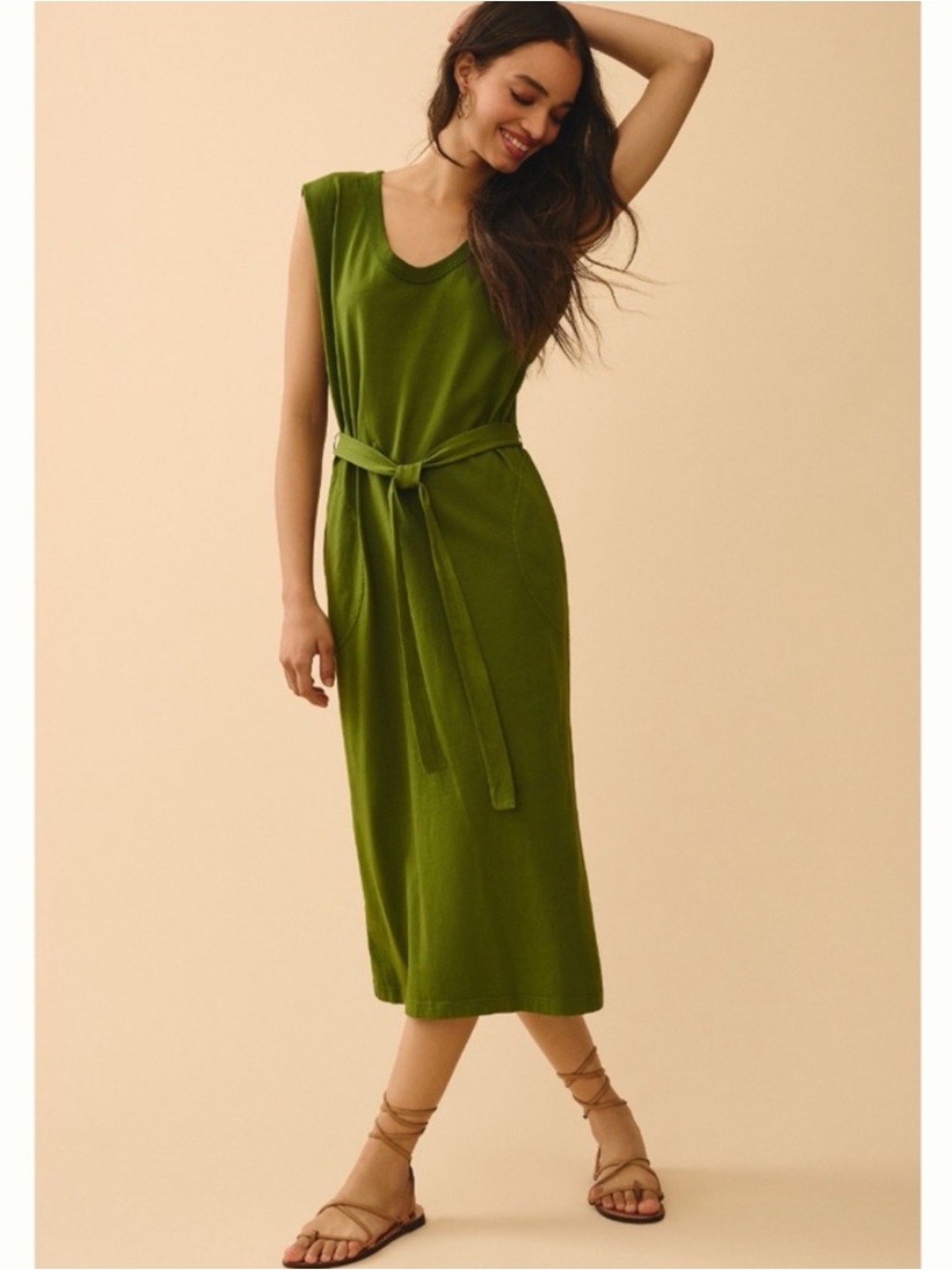 NWT Anthropologie Velvet by Graham & Spencer Jersey Maci Midi Dress, S